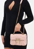 PINKO Borsa a tracolla Mini Love Bag Puff rosa da donna in nappa con trapuntatura Butterfly 100039A1EX O81Q PINKO 