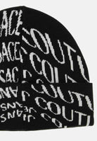 VERSACE JEANS COUTURE Berretto di lana nero da uomo con fantasia logo 79GAZK54ZG398 L01 VERSACE JEANS COUTURE 