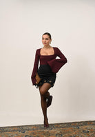 SANTAS Body manica lunga FIERTÉ prugna da donna PV2607 PR SANTAS 