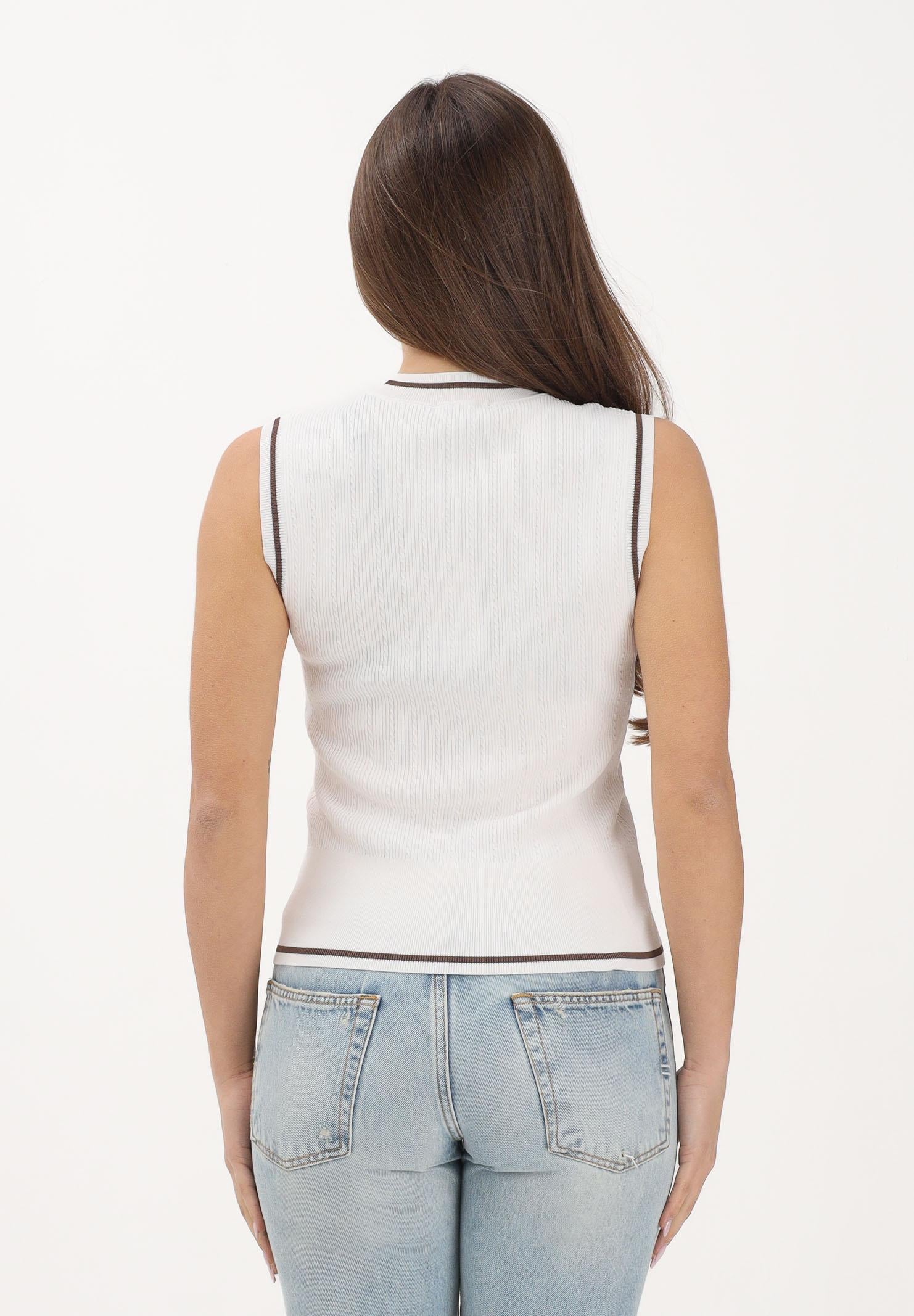 ARMANI EXCHANGE Canotta in maglia bianca da donna XW002243AF10352 U1003 ARMANI EXCHANGE 