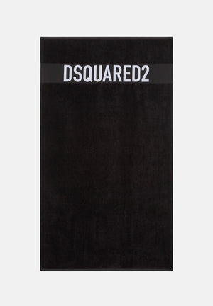 DSQUARED2 Telo mare nero per uomo e donna con logo D7P005980 010 DSQUARED2 
