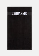 DSQUARED2 Telo mare nero per uomo e donna con logo D7P005980 010 DSQUARED2 