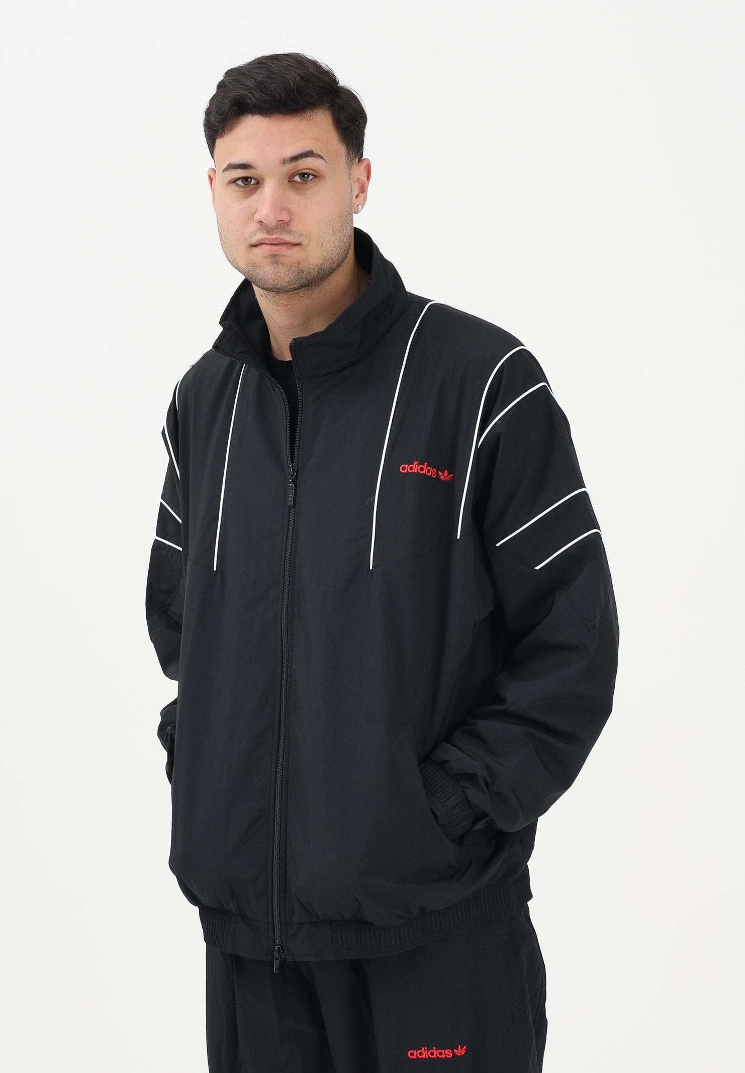 ADIDAS ORIGINALS Giacca a vento CUTLINE nera da uomo KE0096 . ADIDAS ORIGINALS 