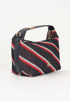 TOMMY HILFIGER Borsa hobo da donna in maglia blu bianca e rossa AW0AW18165 0GY TOMMY HILFIGER 