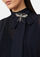 MAX MARA Spilla gioiello in metallo argento e strass 2526756023600 001 MAX MARA 