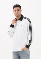 ADIDAS ORIGINALS Polo a manica lunga 3-Stripes bianca da uomo KE3575 . ADIDAS ORIGINALS 