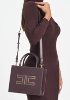 ELISABETTA FRANCHI Tote piccola bordeaux da donna con logo BS33A56E2 EA4 ELISABETTA FRANCHI 