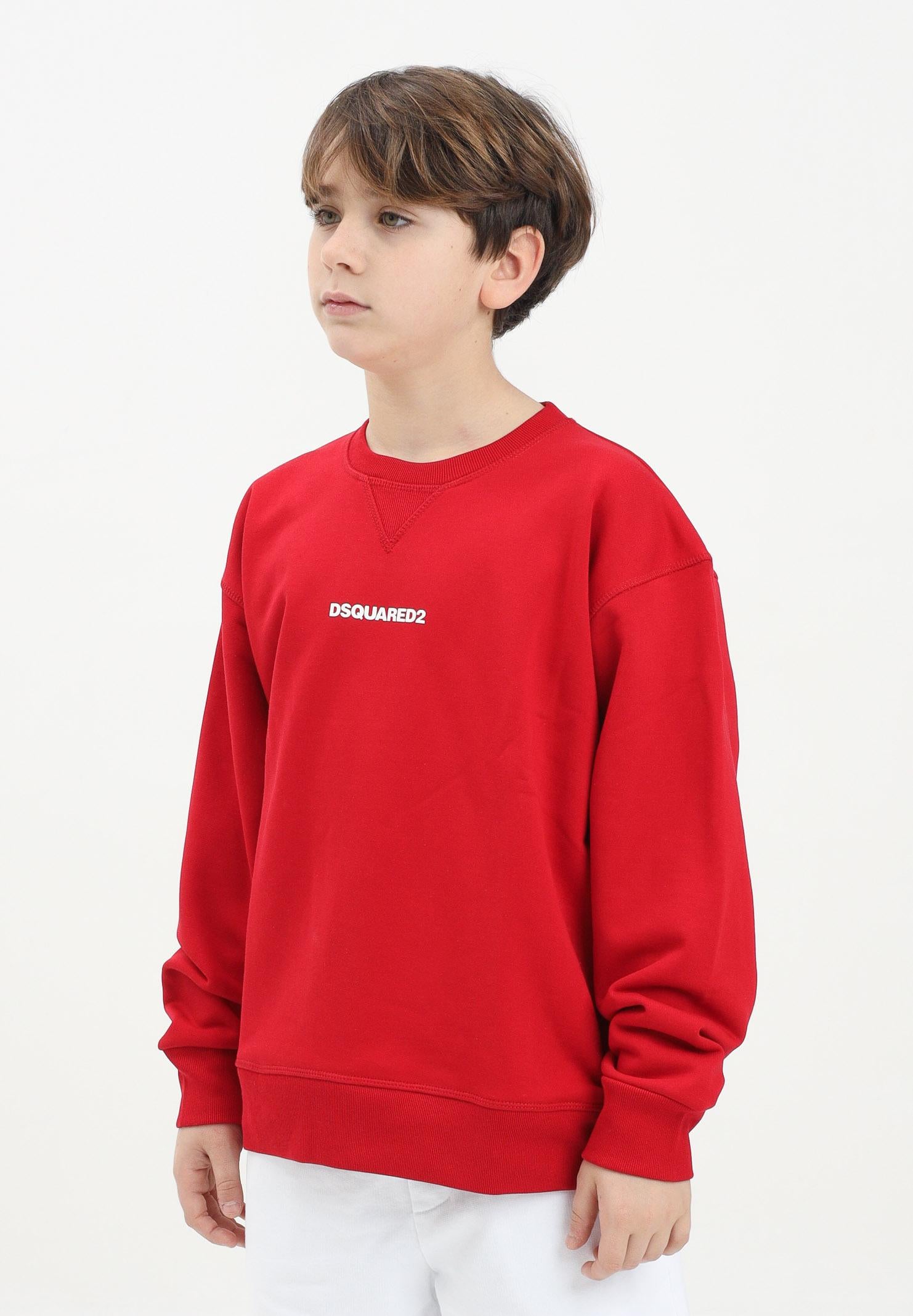 DSQUARED2 Felpa Girocollo Rossa: Stile per Tutti