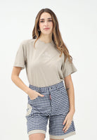 DSQUARED2 T-shirt a manica corta beige per donna, ragazzi e bambini con stampa logo su foglia d'acero DQ2743D0AC7 DQ717 DSQUARED2 