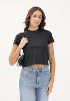 TOMMY JEANS T-shirt a manica corta nera da donna con logo DW0DW22539 BDS TOMMY JEANS 