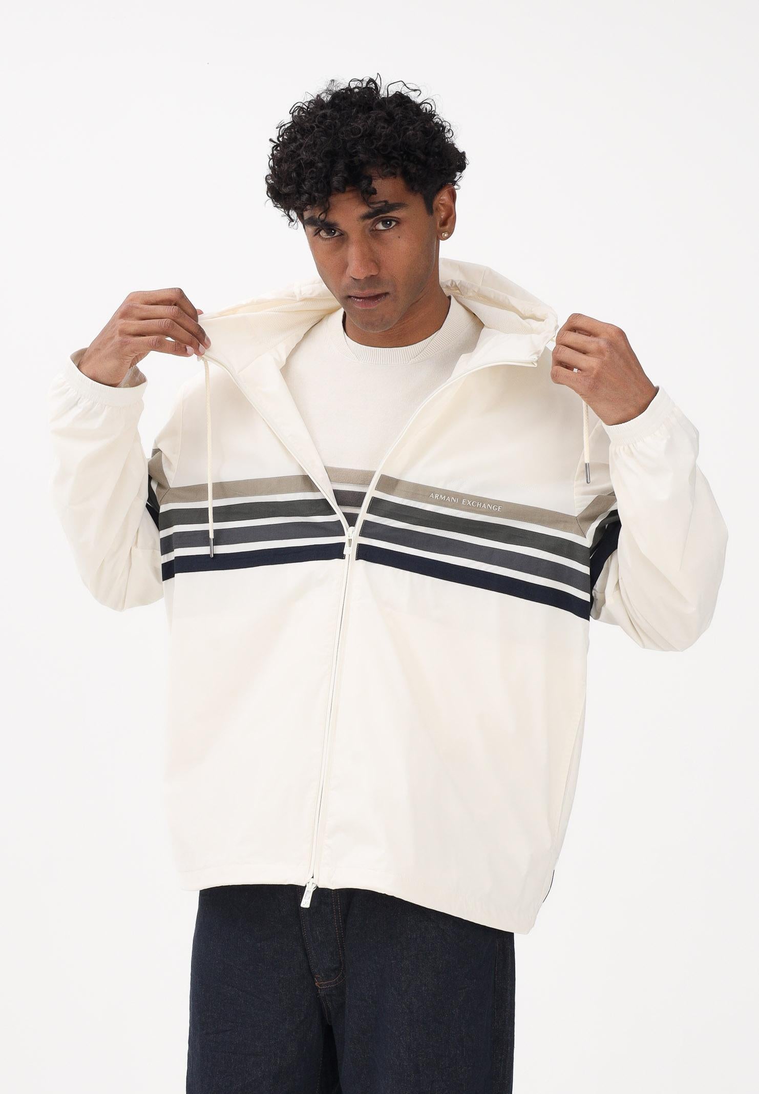 ARMANI EXCHANGE Giacca a vento crema da uomo XM002243AF22544 U1074 ARMANI EXCHANGE 