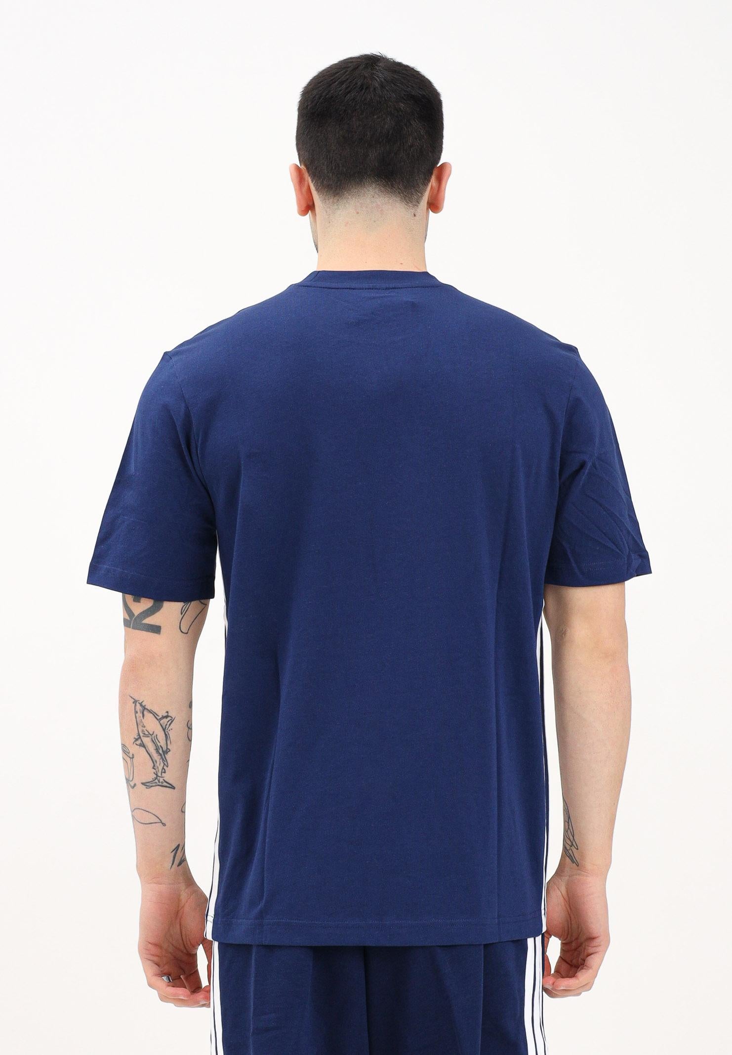 ADIDAS PERFORMANCE T-shirt a manica corta Essentials 3-Stripes blu da uomo JE6399 . ADIDAS PERFORMANCE 