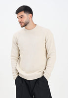 SELECTED HOMME Maglioncino girocollo beige da uomo 16092599 Oatmeal SELECTED HOMME 