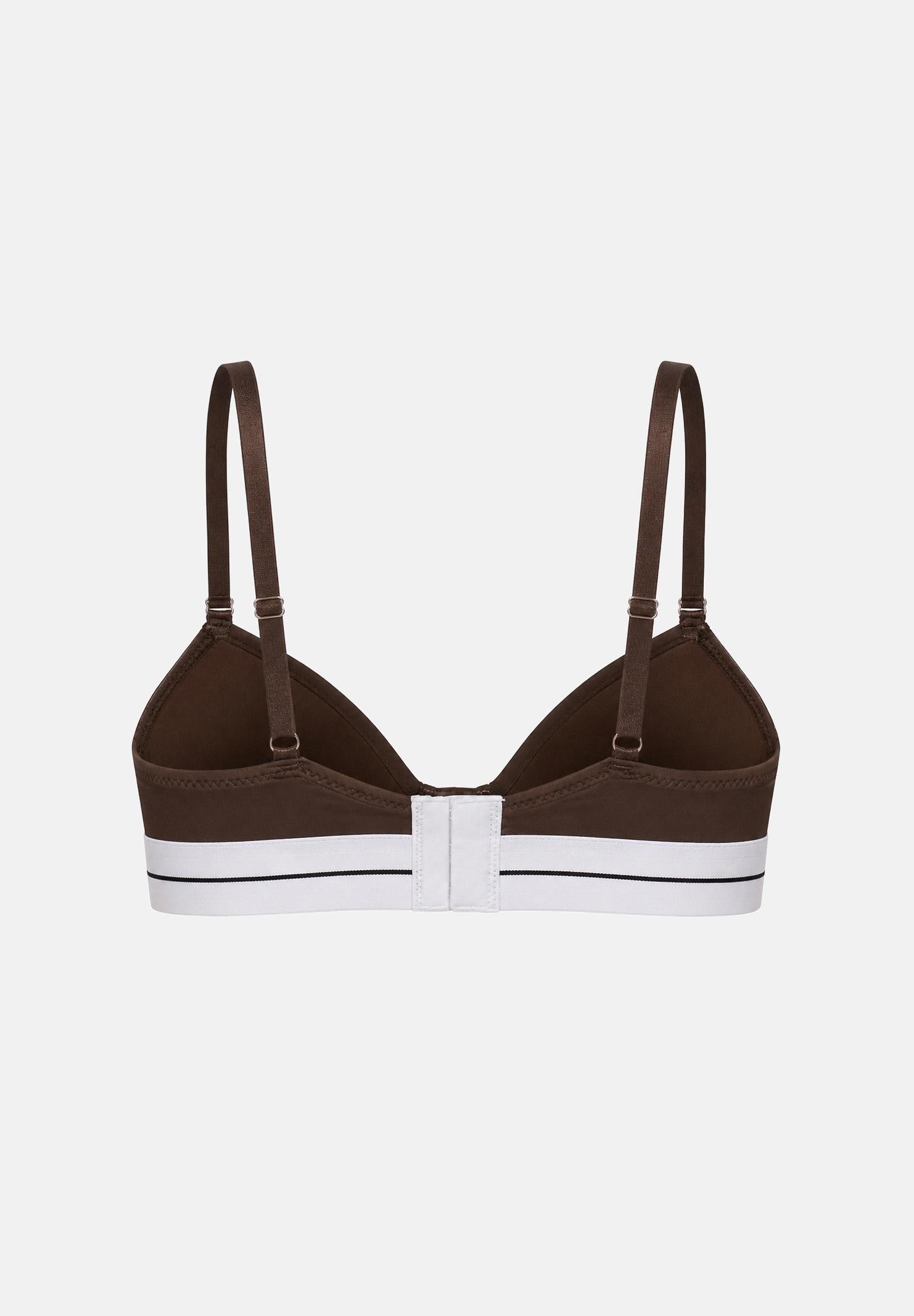 PALM ANGELS Reggiseno con fascia logo colore Chocolate, marrone, da donna. PLA1UWTP05SI CH PALM ANGELS 
