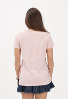 VICOLO T-shirt a manica corta rosa da donna con ricamo RAB0609 30 VICOLO 