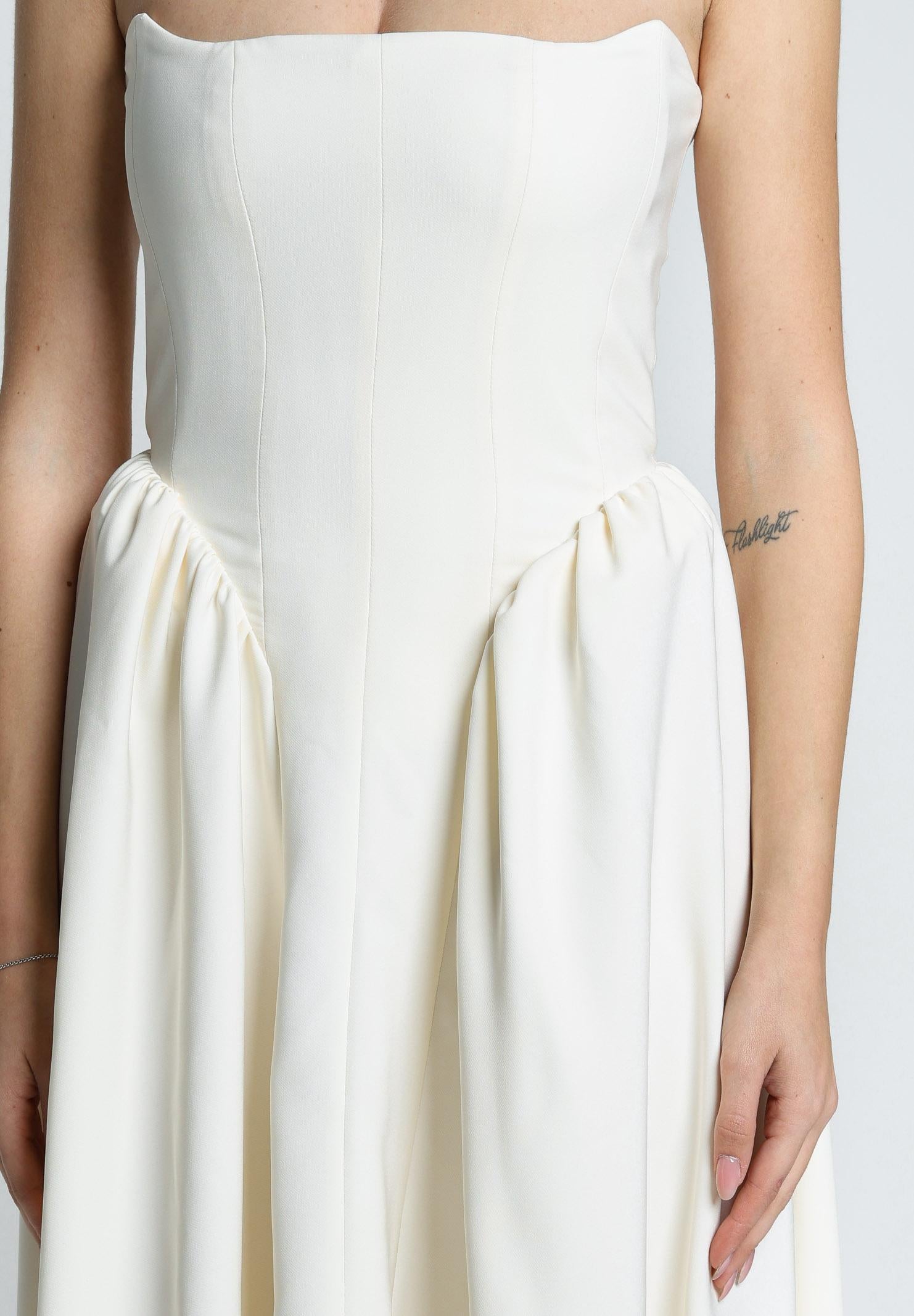 SANTAS Abito midi MARSHMALLOW panna da donna PV2509 BIANCO SANTAS 