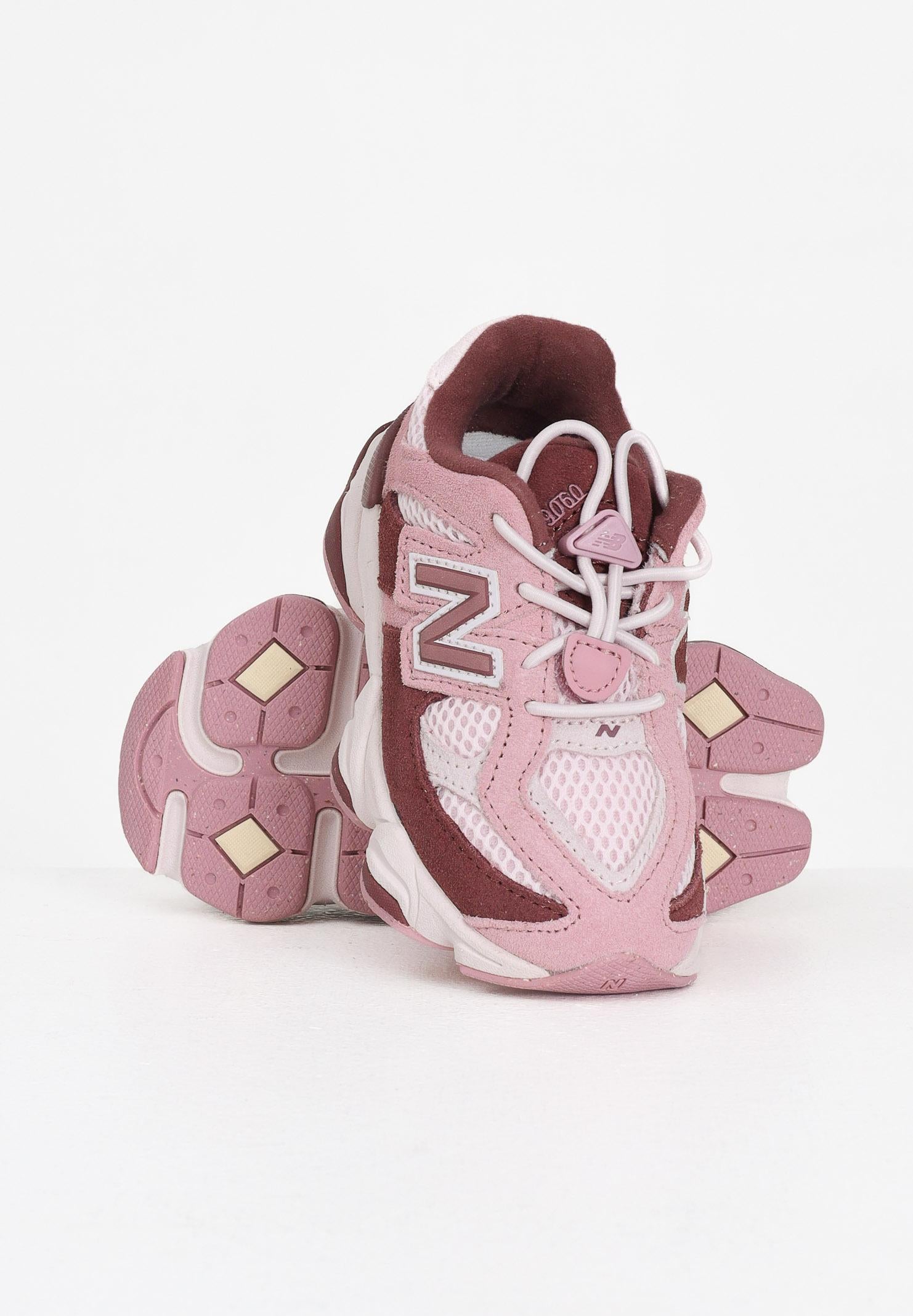 NEW BALANCE Sneakers 9060 rosa e bordeaux da neonato IV9060EP  NEW BALANCE 