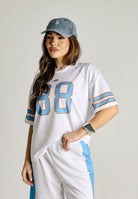 GCDS T-shirt a manica corta bianca per donna, ragazzi e bambini stile college C1BJQC709J338 100E GCDS 