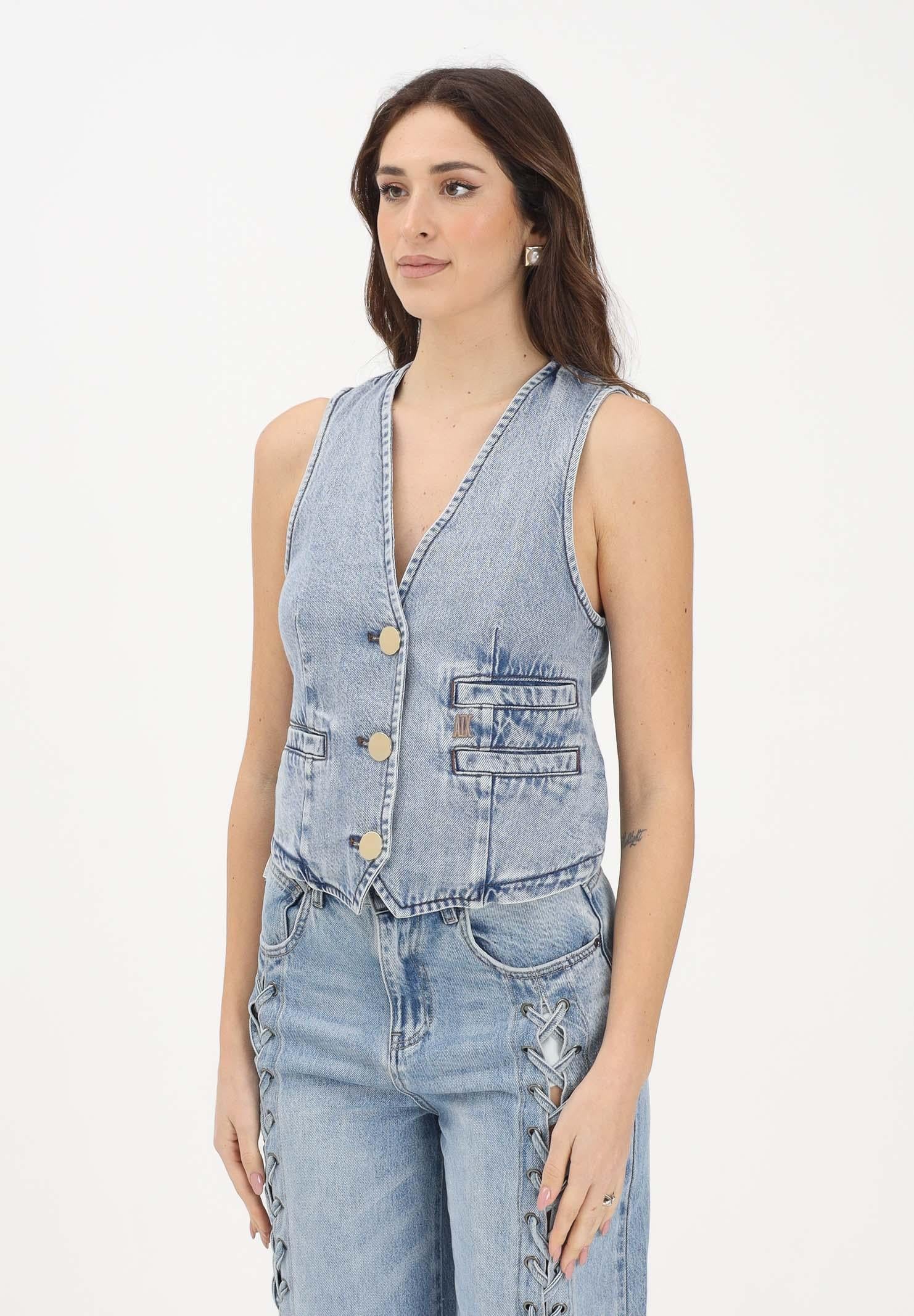 ARMANI EXCHANGE Gilet in denim chiaro da donna XW002263AF21338 MB001 ARMANI EXCHANGE 
