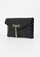 ELISABETTA FRANCHI Pochette nera da donna con logo e nappina BS56A57E2 110 ELISABETTA FRANCHI 