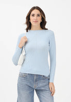 JDY Maglioncino girocollo celeste da donna 15207694 CABL JDY 