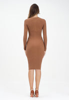 ELISABETTA FRANCHI Abito midi cammello da donna con taschino AM10B56E2 EC1 ELISABETTA FRANCHI 