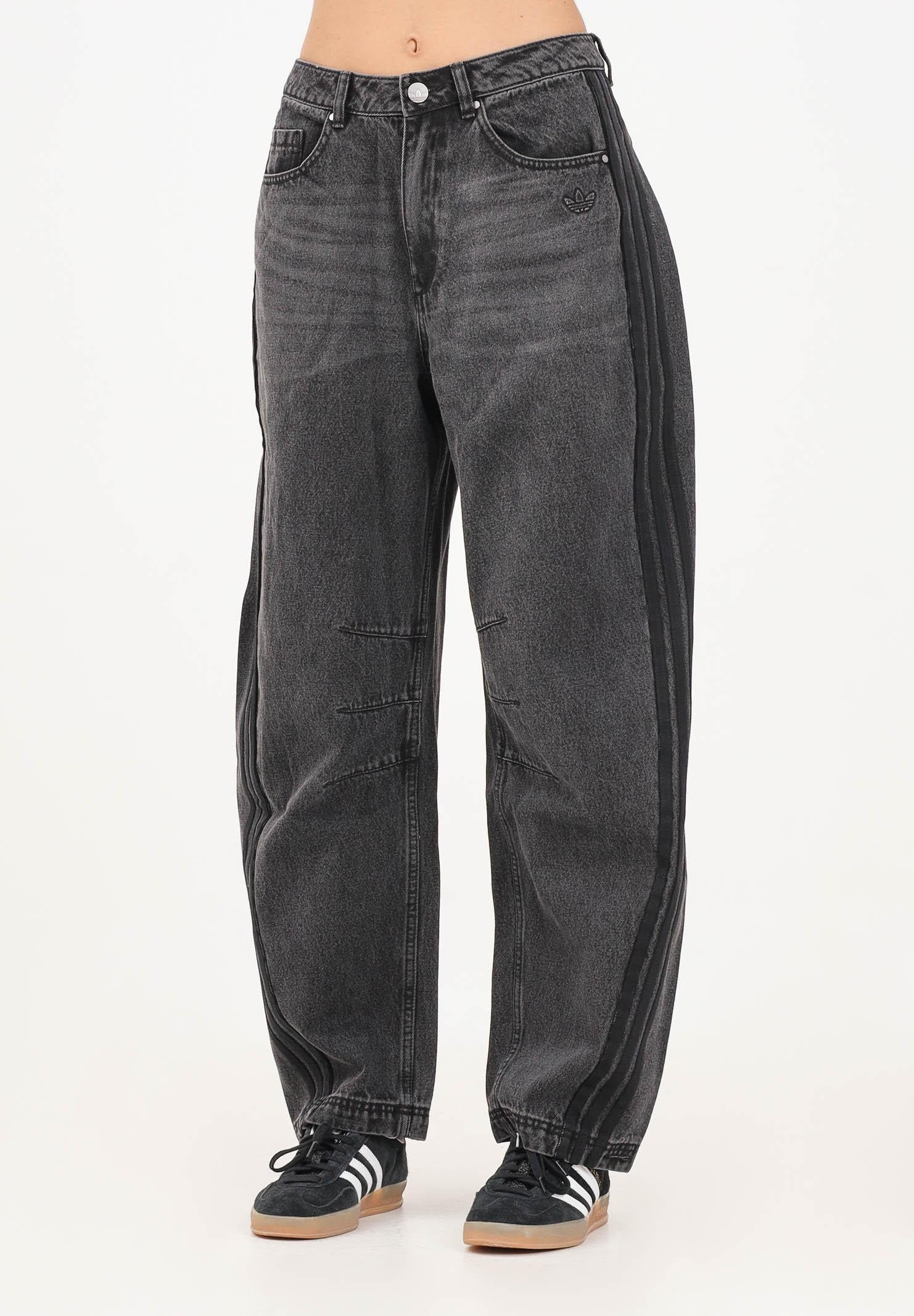 ADIDAS ORIGINALS Jeans ADILENIUM SEASON 3 in denim nero da donna JX9213 . ADIDAS ORIGINALS 