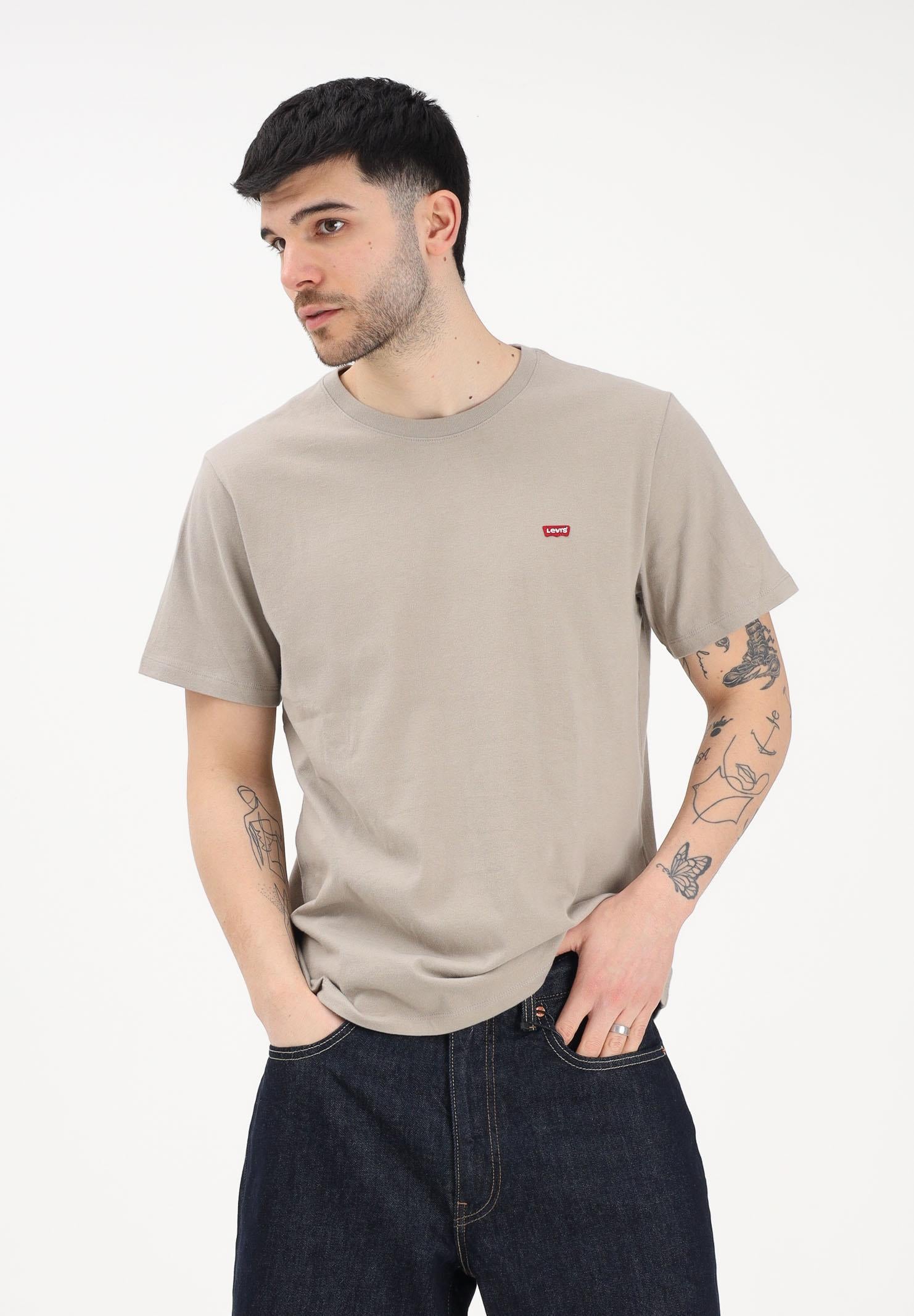 LEVI'S® T-shirt a manica corta Housemark beige da uomo 56605-0301 . LEVI'S® 