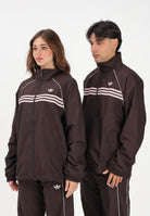 ADIDAS ORIGINALS Giacca a vento CHEST STRIPES marrone e rosa per uomo e donna KC6436 . ADIDAS ORIGINALS 