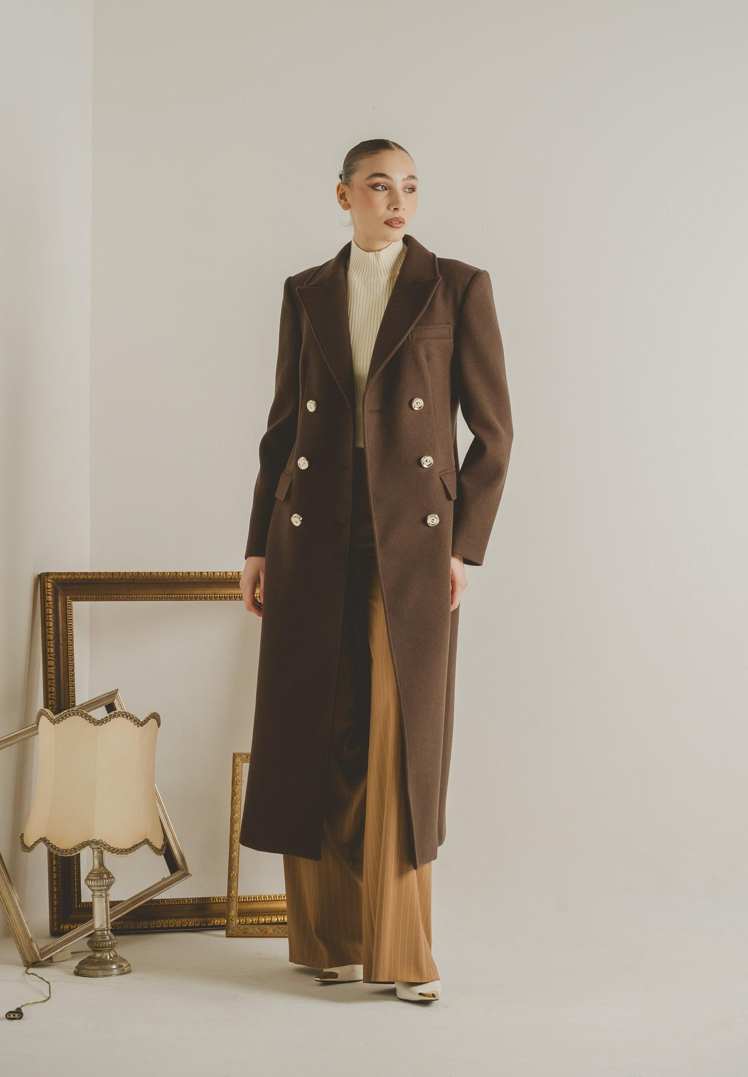 SANTAS Cappotto lungo ÉCLIPSE marrone da donna PV2623 MA SANTAS 