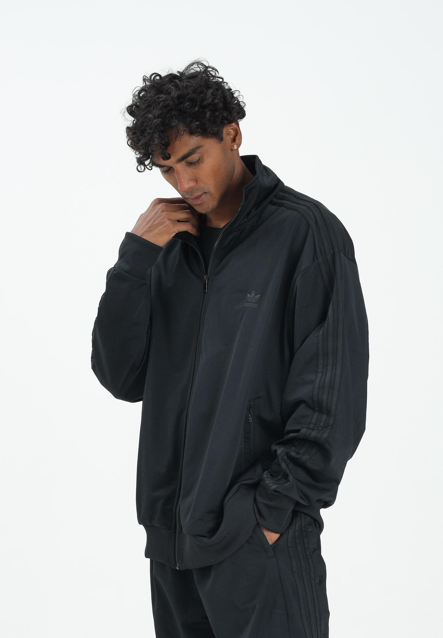 ADIDAS ORIGINALS Felpa con zip Adicolor Classics Firebird nera da uomo JY1347 . ADIDAS ORIGINALS 