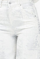 VICOLO Jeans a palazzo bianco da donna con dettagli argento DD5128 AAR VICOLO 