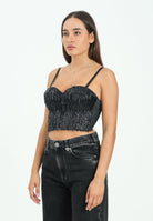 TPN Corpetto nero da donna con strass FERSIT122W5 D6 TPN 