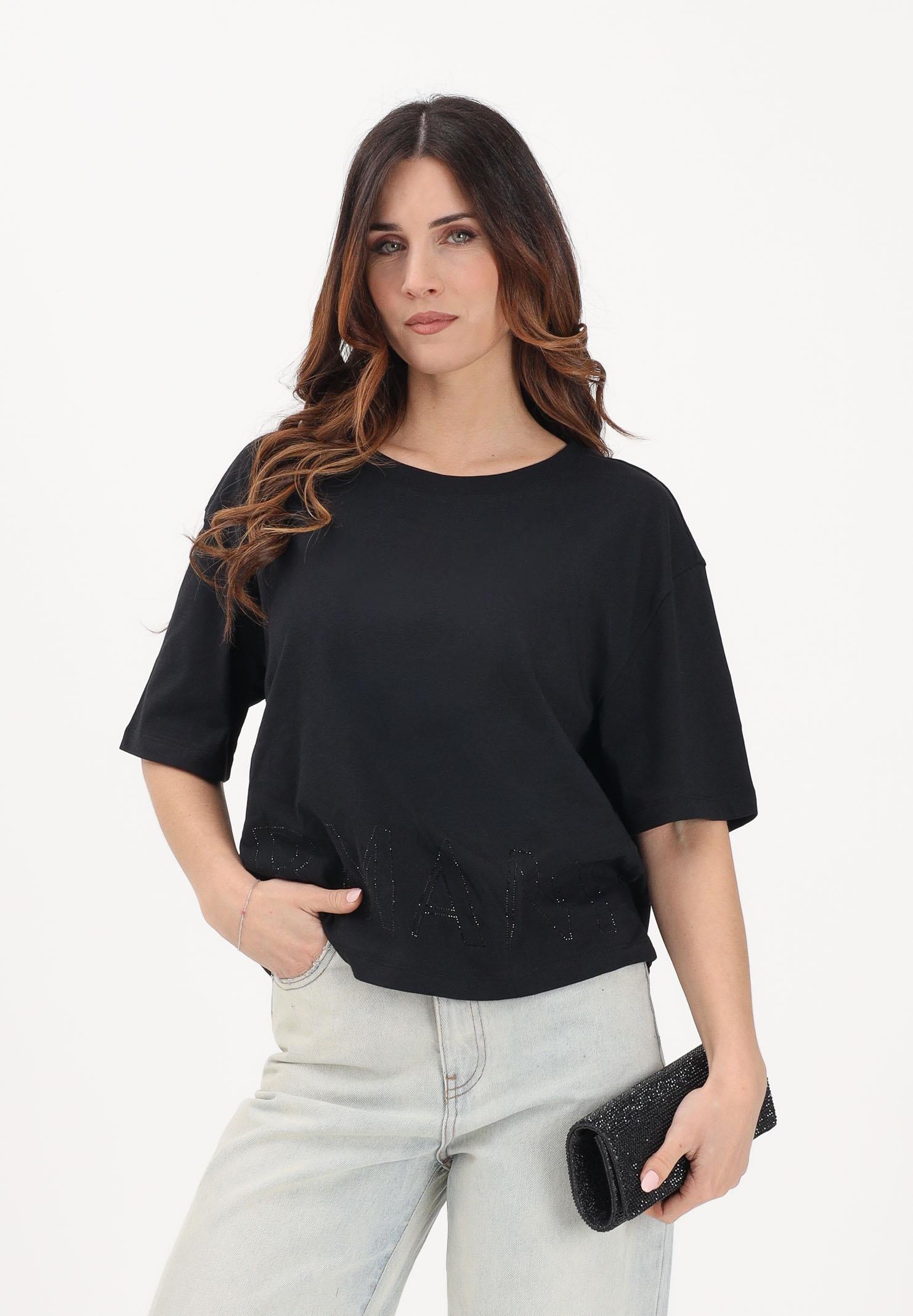 ARMANI EXCHANGE T-shirt a manica corta nera da donna con logo XW001709AF17172 UC001 ARMANI EXCHANGE 