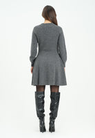 LACOSTE Abito corto grigio da donna in lana cardata senza cuciture EF4161 050 LACOSTE 