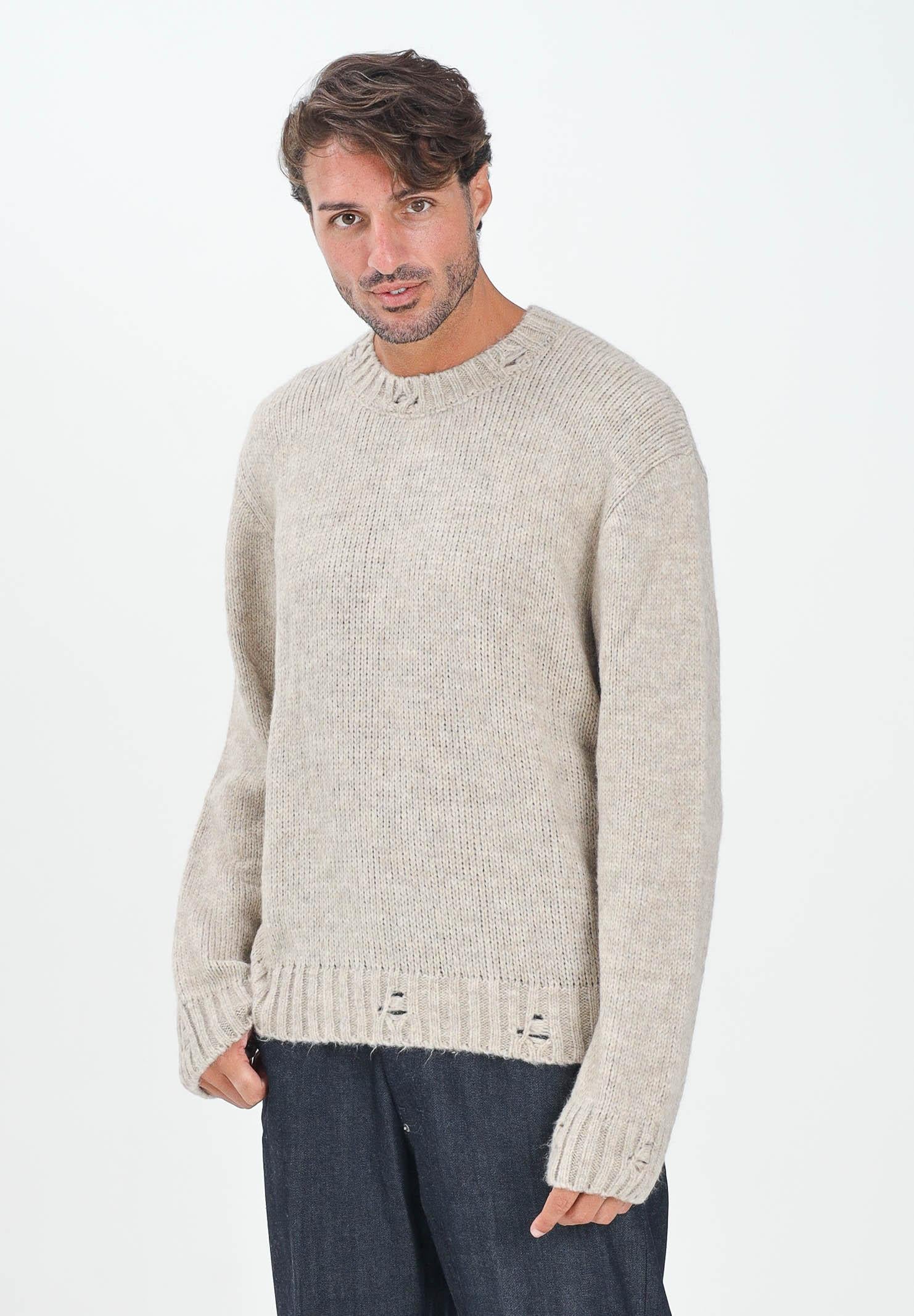 I'M BRIAN Maglione girocollo beige da uomo MA3416 0025 I'M BRIAN 