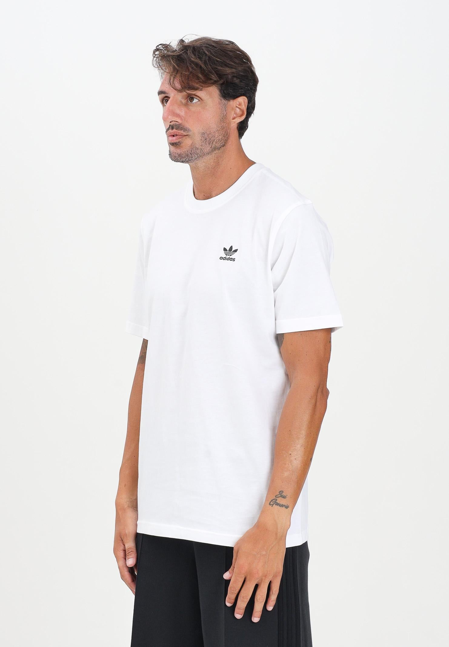 ADIDAS ORIGINALS T-shirt a manica corta Trefoil Essentials bianca da uomo JI8544 . ADIDAS ORIGINALS 