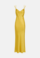 ELISABETTA FRANCHI Abito lungo Red Carpet in raso giallo donna ABR3362E2 EV4 ELISABETTA FRANCHI 