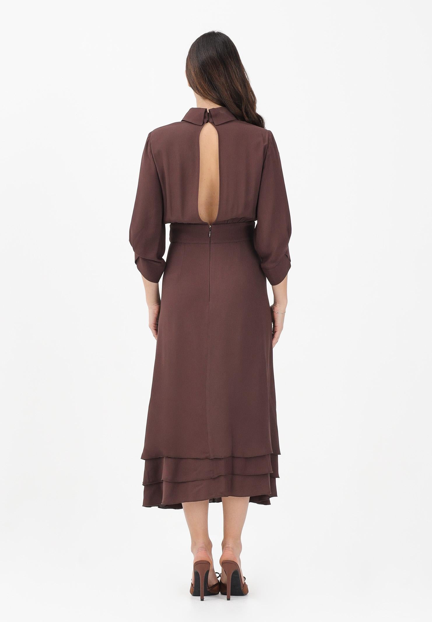 ELISABETTA FRANCHI Abito midi cacao da donna AB92361E2 644 ELISABETTA FRANCHI 