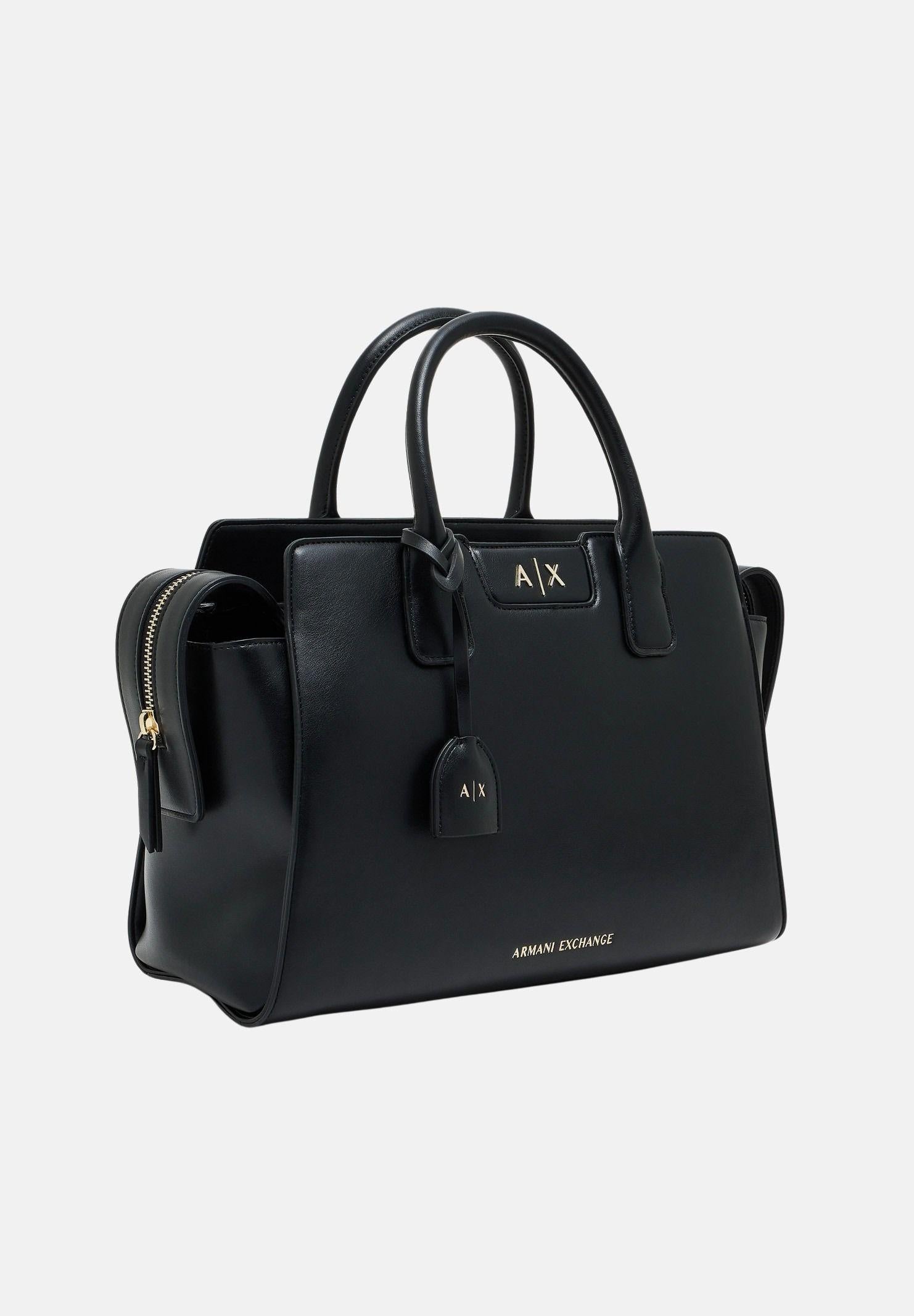 ARMANI EXCHANGE Borsa a mano nera da donna con logo XW002158AF19892 UC001 ARMANI EXCHANGE 