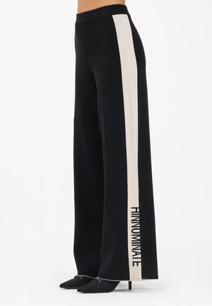 HINNOMINATE Pantalone in maglia nero da donna con banda laterale logata HMABW02131 NE01 HINNOMINATE 