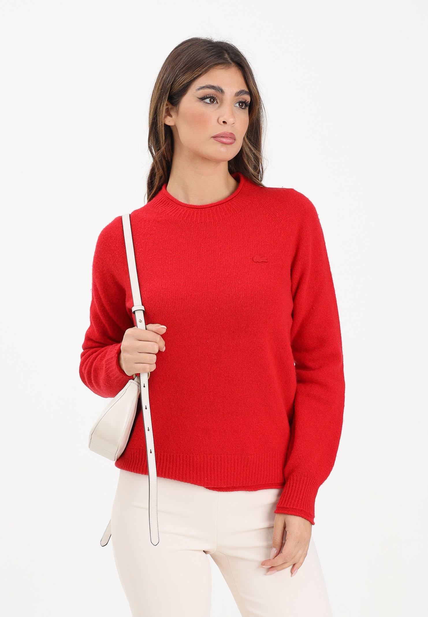 LACOSTE Maglioncino girocollo rosso da donna AF4160 240 LACOSTE 