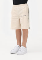 PALM ANGELS Shorts sportivo beige per donna, ragazzi e bambini con logo PBCL001S26FAB001 092 PALM ANGELS 