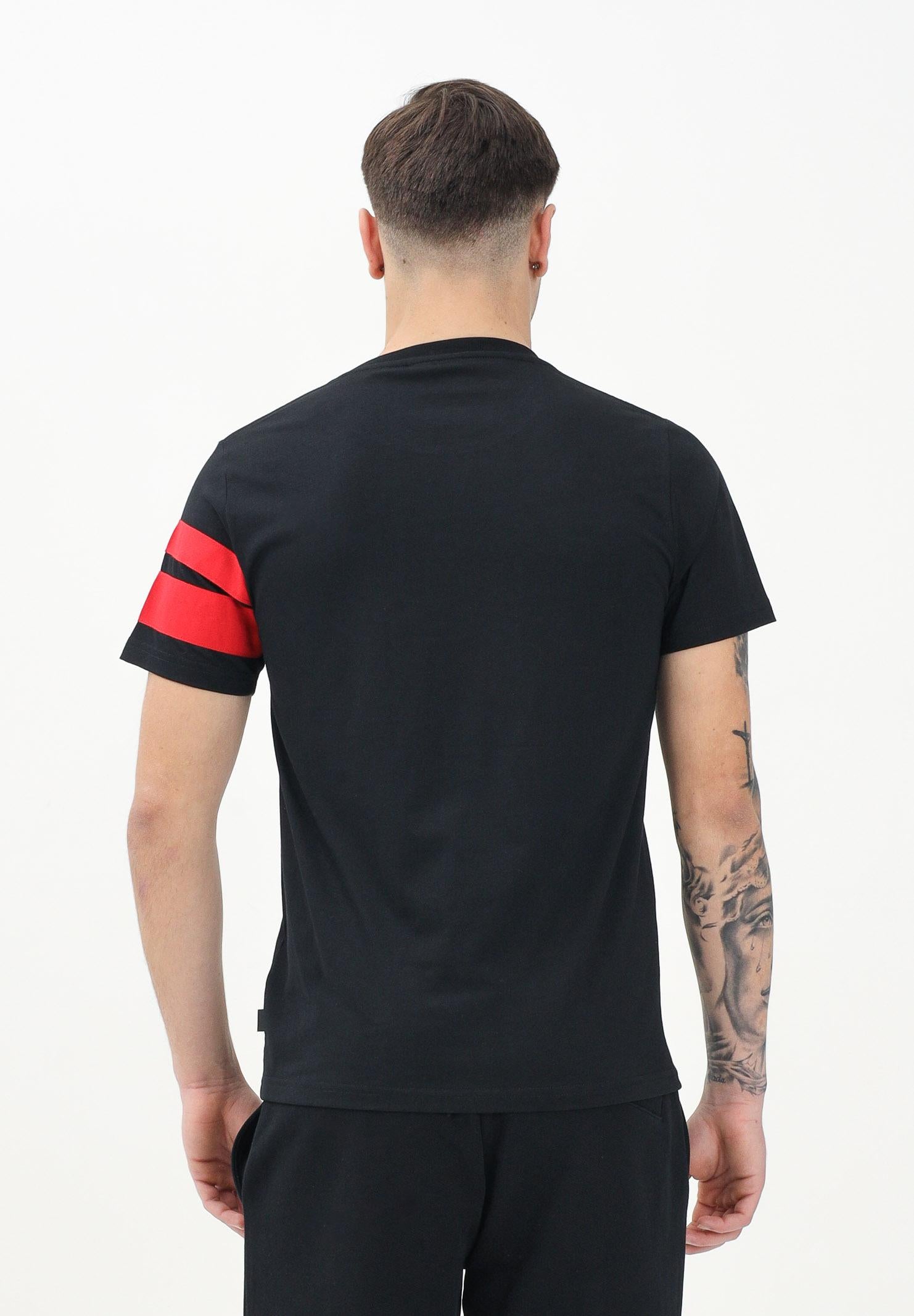 GCDS T-shirt a manica corta nera uomo e donna con logo