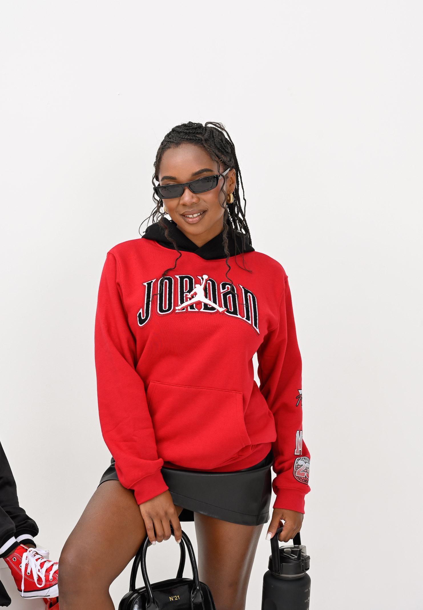 JORDAN Felpa con cappuccio GAMETIME rossa da bambino 95F209 R78 JORDAN 
