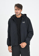 EA7 Giacca a vento nera da uomo con logo 7M000790AF13190 UC001 EA7 