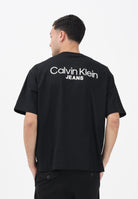 CALVIN KLEIN JEANS T-shirt a manica corta nera da uomo con stampa logo LV04RD825GUB1 . CALVIN KLEIN JEANS 