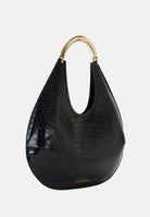 ELISABETTA FRANCHI Shopper nera da donna con stampa cocco BS27A56E2 110 ELISABETTA FRANCHI 