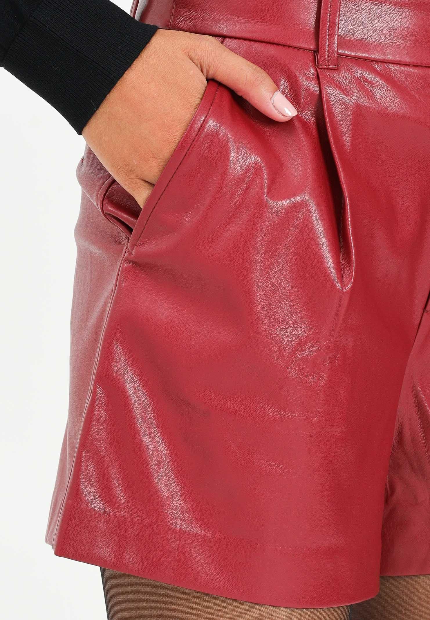 ONLY Shorts in ecopelle bordeaux da donna 15351265 Cabernet ONLY 