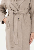 VICOLO Cappotto beige da donna con dettagli trapuntati TF0028 BE VICOLO 